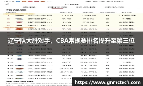 辽宁队大胜对手，CBA常规赛排名提升至第三位