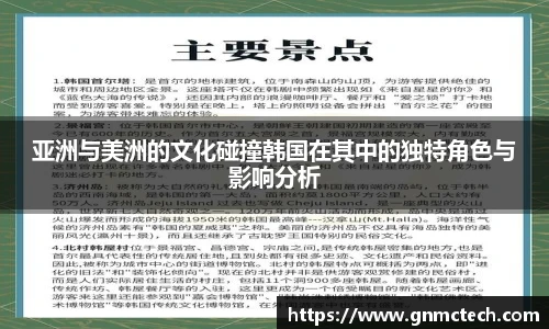 亚洲与美洲的文化碰撞韩国在其中的独特角色与影响分析